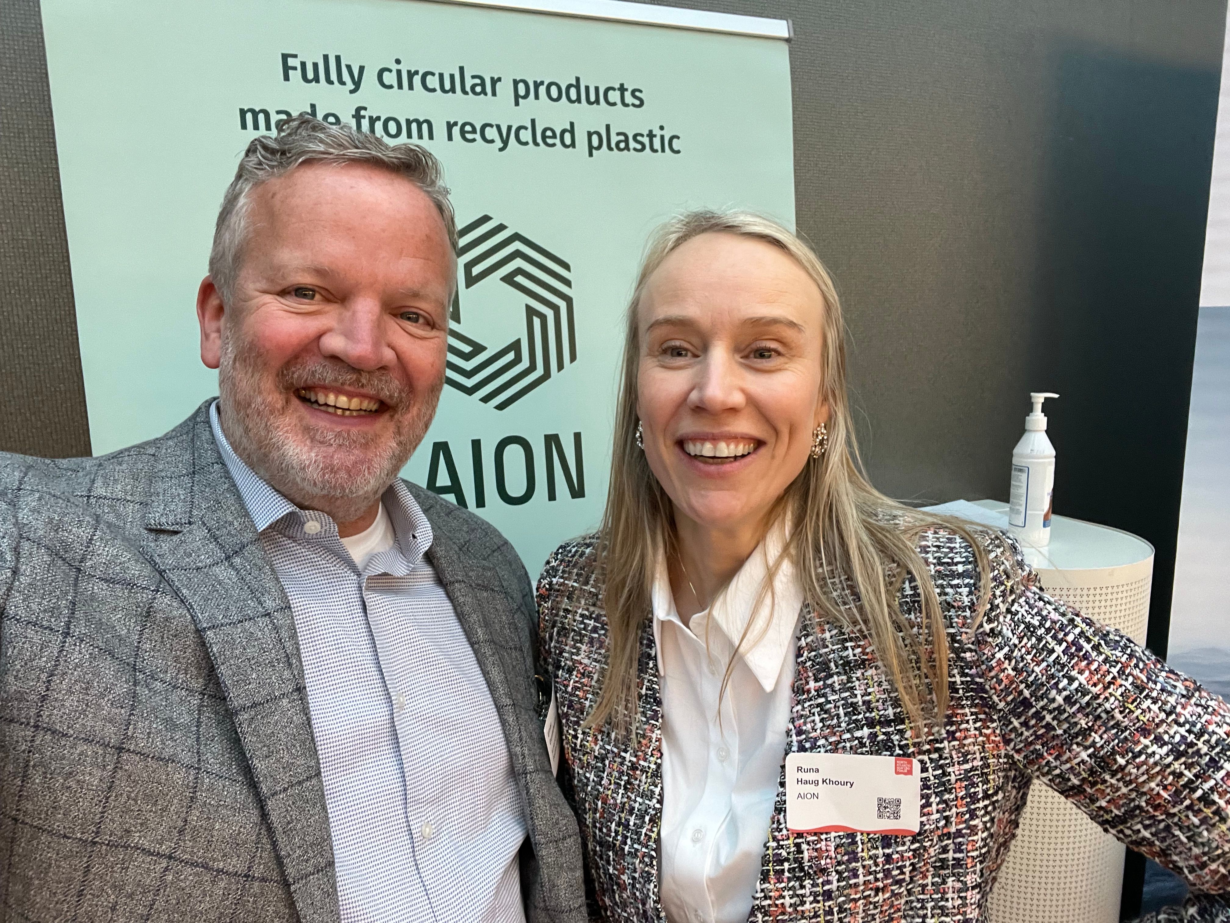 Einar Gustafsson, CEO of American Seafoods Company and Runa Haug Khoury, CEO of AION
