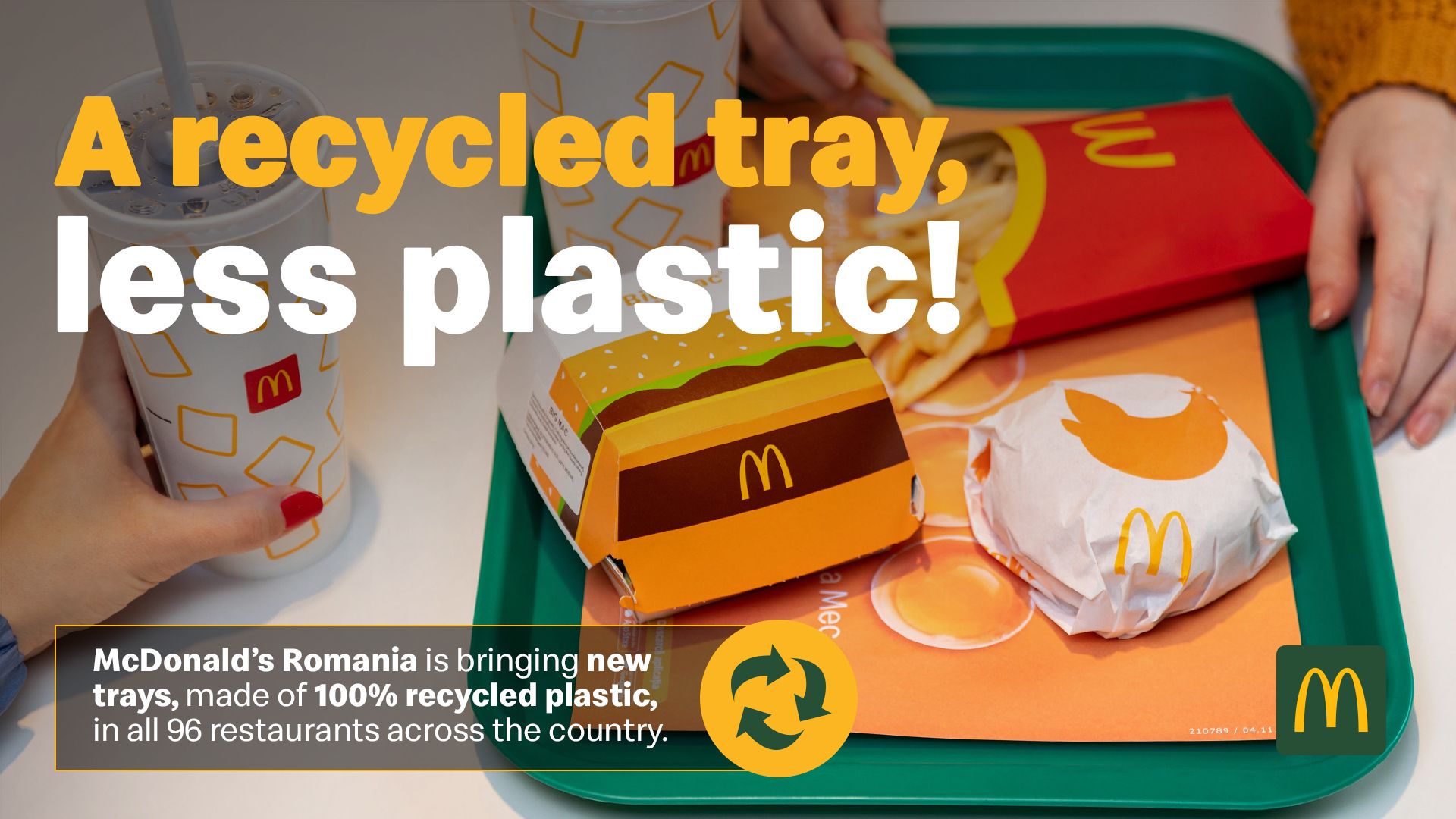 McDonald's Romania introduces AION's 100 % recycled serving trays