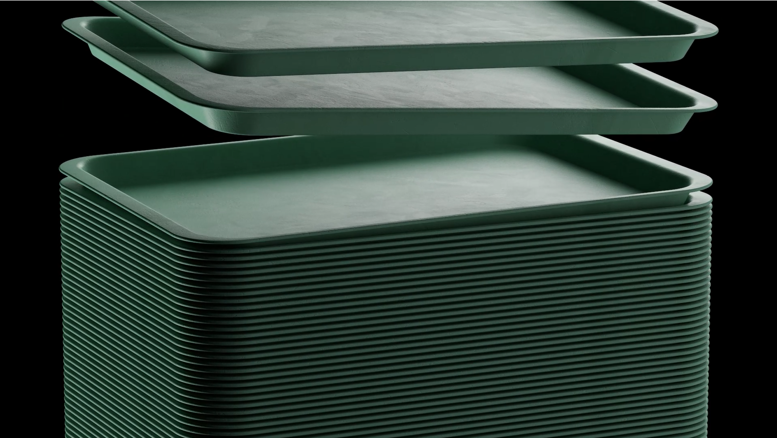 Circular trays by McDonald's and AION